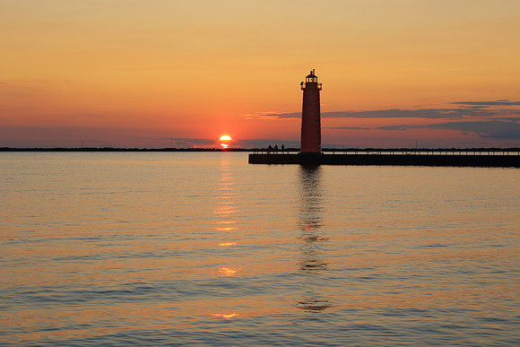 Muskegon Pier sunset