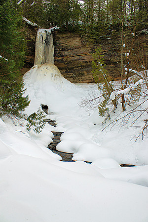 Munising Falls in Winter
