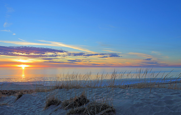 A watercolor sunset
