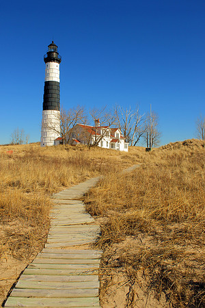 Boardwalk to Big Sable Point lighthouse