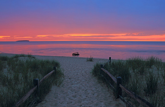Sunset at Au Train beach.