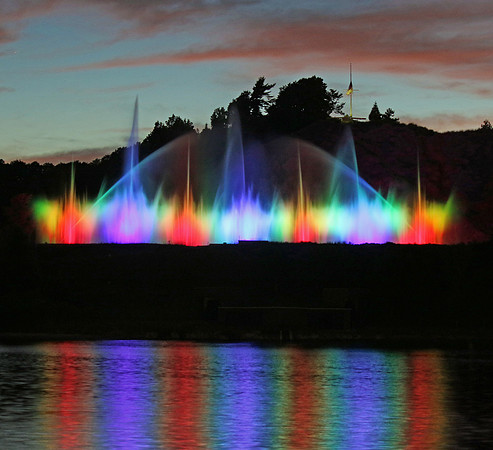 Musical fountain.