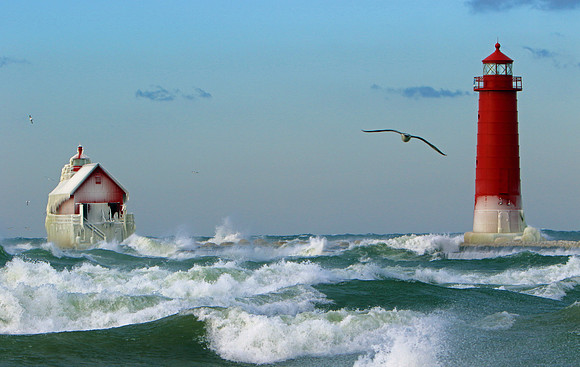 Winter on Lake Michigan.